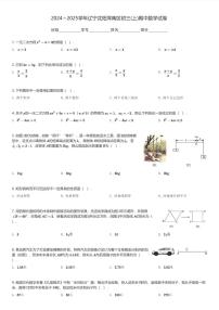 2024～2025学年辽宁沈阳浑南区初三(上)期中数学试卷(含解析)