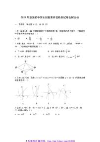 2024～2025学年浙江省慈溪中学九年级上数学创新素养营检测月考试卷(含答案)