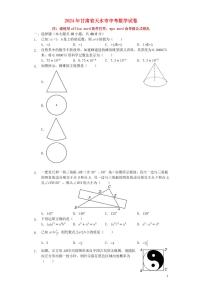 甘肃省天水市2024年中考数学水平提升模拟试题（含解析）