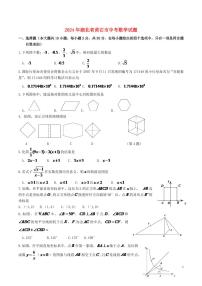 湖北省黄石市2024年中考数学水平提升模拟试题