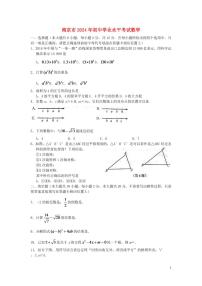 江苏省南京市2024年中考数学水平提升模拟试题