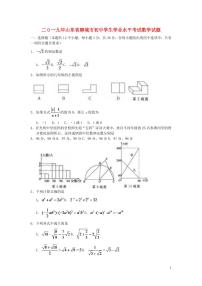 山东省聊城市2024年中考数学水平提升模拟试题