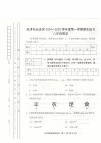 +天津市武清区2024-2025学年八年级上学期1月期末数学试题