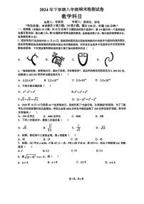 湖南省雅礼集团2024-2025学年八年级上学期期末考试数学试题