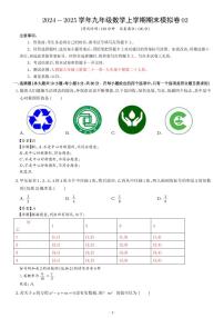2024~2025学年九年级上学期数学期末模拟卷（人教版）