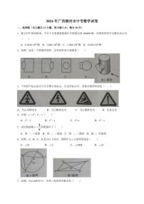 2024年广西柳州市中考数学模拟试题（Word版，含答案）