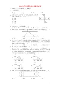 四川省资阳市2024年中考数学模拟试题（含解析）