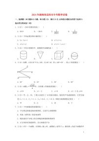 湖南省岳阳市2024年中考数学模拟试题（含解析）