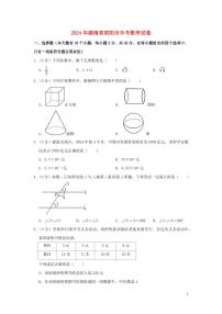 湖南省邵阳市2024年中考数学模拟试题（含解析）