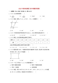 贵州省铜仁市2024年中考数学模拟试题（含解析）