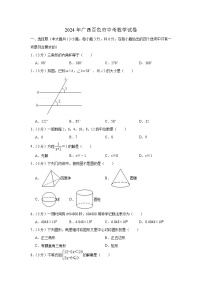 2024年广西百色市中考数学模拟试题（Word版，含解析）