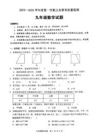 广东省江门市新会区2024-2025学年九年级上学期数学期末试题