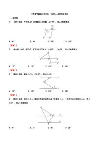 2019年—2024年中考数学真题分类训练——专题九：几何图形初步