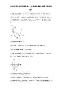 中考数学专题训练：二次函数压轴题（特殊三角形问题）（含简单答案）