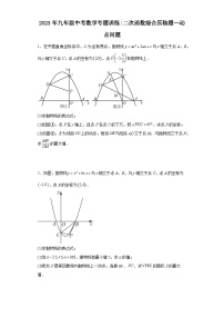 九年级中考数学专题训练：二次函数综合压轴题--动点问题（含简单答案）