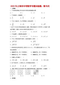 中考数学专题训练题：数与式（含答案）