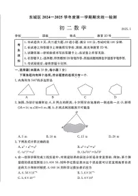 北京市东城区2024-2025学年八年级上学期期末数学试卷