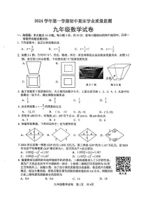 广东省清远市英德市2024-2025学年九年级上学期1月期末数学试题