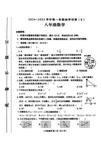 河南省周口市郸城县第二中学2024—2025学年上学期期末八年级数学试卷