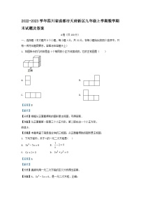 2022-2023学年四川省成都市天府新区九年级上学期数学期末试卷及答案