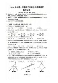 2025年上海市闵行区初三数学一模试卷