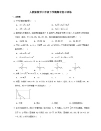 人教版数学八年级下册期末复习训练试题