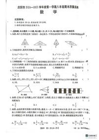 甘肃省庆阳市2024-2025学年八年级上学期期末考试数学试卷