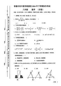 湖南省常德市初中联盟校2024-2025学年八年级上学期期末数学试题