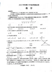 河南省驻马店市驿城区2024--2025学年八年级上学期数学期末试题
