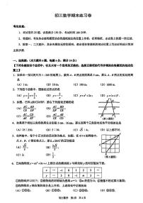 2025年上海市浦东新区初三 中考一模 数学试卷（原卷+参考答案）