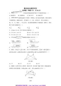 2024～2025学年期末综合素质评价试卷(含答案)鲁教版数学七年级下册
