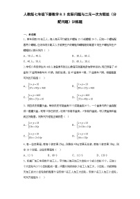 人教版（2024）七年级下册8.3 实际问题与二元一次方程组习题