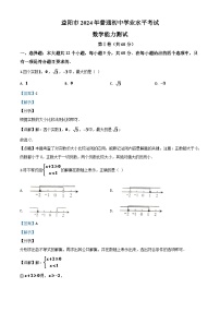 湖南省益阳市2024年中考模拟数学试题（解析版）
