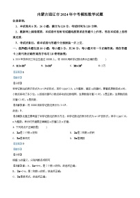 内蒙古通辽市2024年中考模拟数学试题（解析版）