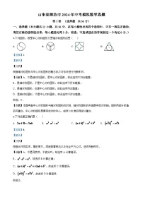 山东省潍坊市2024年中考模拟数学试题（解析版）