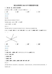 湖北省孝感市2024年中考模拟数学试题（解析版）