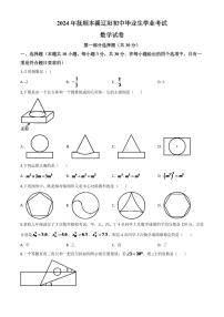 辽宁省抚顺市、本溪市、辽阳市2024年中考模拟数学试题（原卷版）