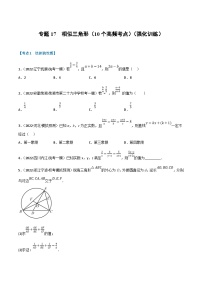 中考数学一轮复习专题17 相似三角形（10个高频考点）（强化训练）（2份，原卷版+解析版）