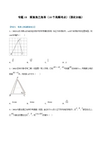 中考数学一轮复习专题18 解直角三角形（10个高频考点）（强化训练）（2份，原卷版+解析版）