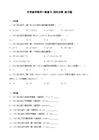 浙江省2023年中考数学一轮复习 因式分解 练习题（含详解）　