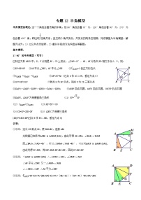 中考数学二轮培优训练专题12 半角模型（2份，原卷版+解析版）