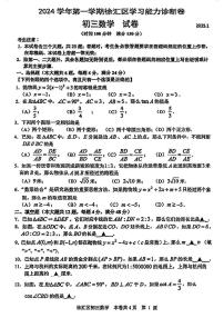 2025届上海市徐汇区初三一模数学试卷（含参考答案）