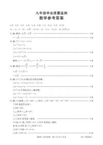 甘肃省天水市麦积区2024-2025学年九年级上学期1月期末数学试题