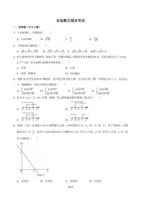 广东省深圳实验学校初中部2024-2025学年上学期八年级期末数学试卷