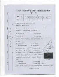 河南省驻马店上蔡县2024-2025学年 上学期八年级期末素质测试数学试卷