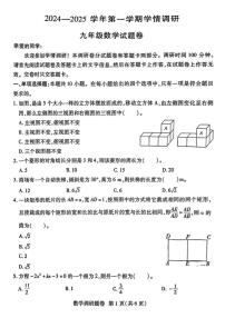 郑州市经开区2024-2025学年九年级上学期期末数学试卷