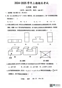 河南实验中学2024-2025学年九年级上学期期末考试数学试卷