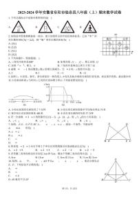 安徽省阜阳市临泉县2023-2024学年八年级上学期期末数学试卷