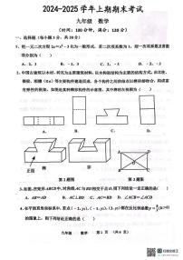 河南省实验中学2024-2025学年九年级上学期期末考试数学试卷