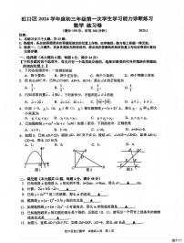 上海市虹口区2024-2025学年九年级上学期期末数学试卷（一模）